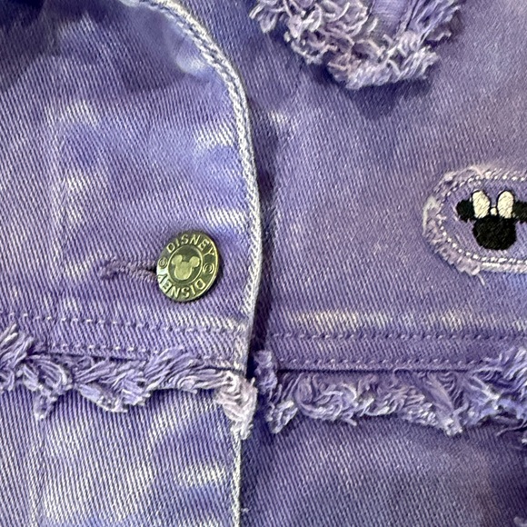 Disney Lavender Frayed Denim Jacket - Picture 6 of 7